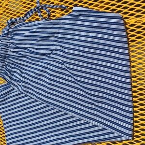 Joe Benbasset Vintage Womens M Blue & White Striped Elastic Pull on pant, union